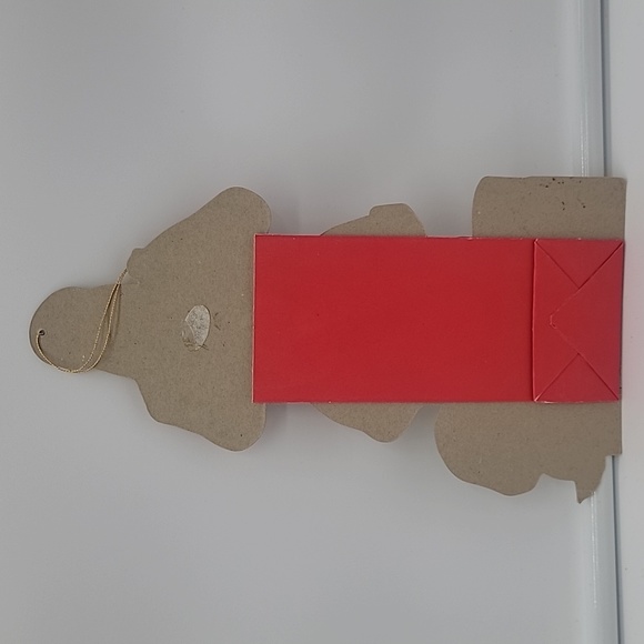 Vintage 1979 Merrimack Santa Claus Gift Bag Die-cut Gold Edge - Picture 6 of 6